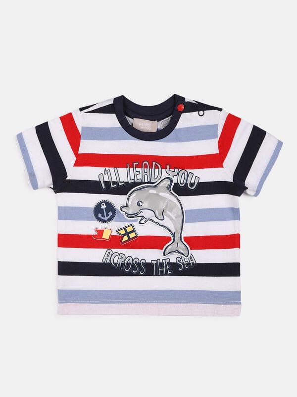 Stripe T-Shirt With Print image number 0